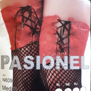 Medias Red Blancas c/puntilla y pasacinta