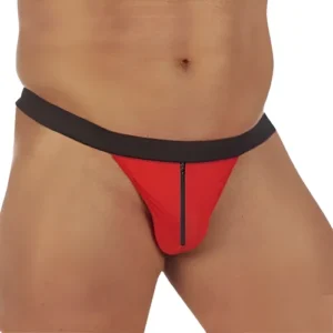 Tanga less Erotico con cierre Rojo Pasionel