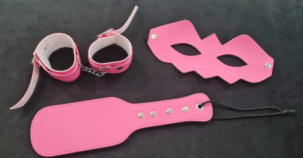 Kit Bondage BDSM 3 piezas fucsia