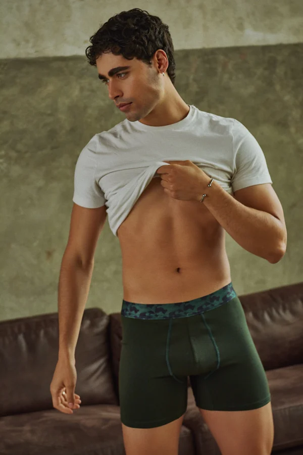 Boxer largo alg/lyc elast camuflado