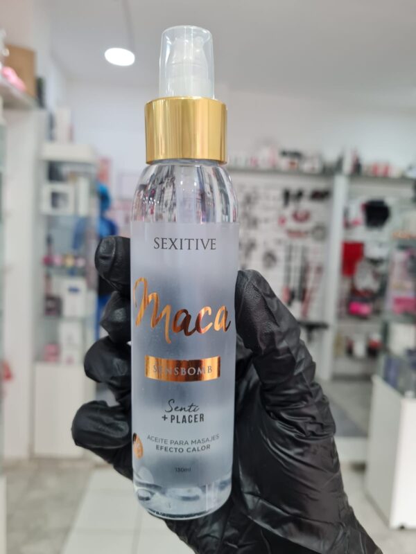 Aceite para masajes Efecto calor Maca