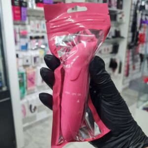 Vibrador punto g a pilas Delfin rojo