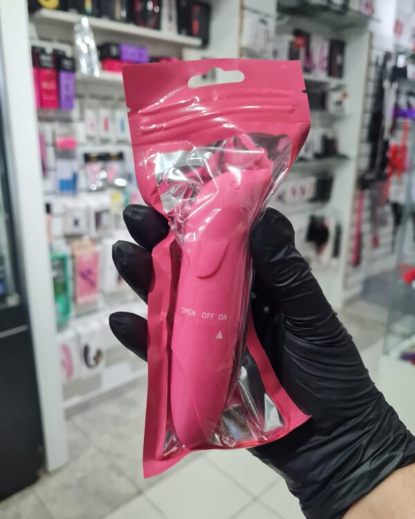 Vibrador punto g a pilas Delfin rojo