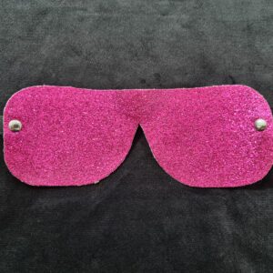 Antifaz Ciego Símil Cuero Glitter Fucsia Inf Place
