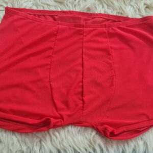 Boxer Tul c/entrepierna Lisa- Elastico Rojo