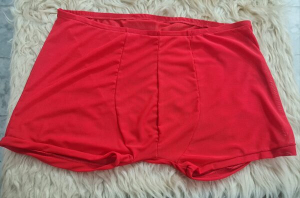 Boxer Tul c/entrepierna Lisa- Elastico Rojo