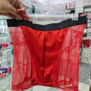 Boxer de Tul blanco Transparente Pasionel