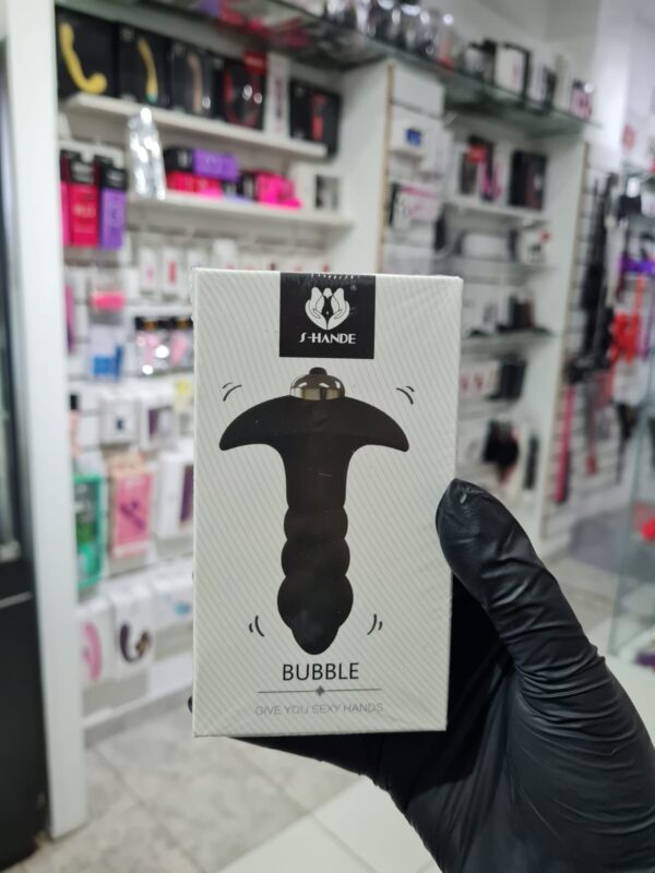 Plug anal con vibrador burbuja