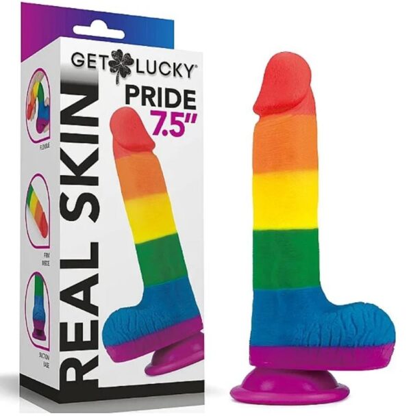 Dildo colorido 19x3,8cm