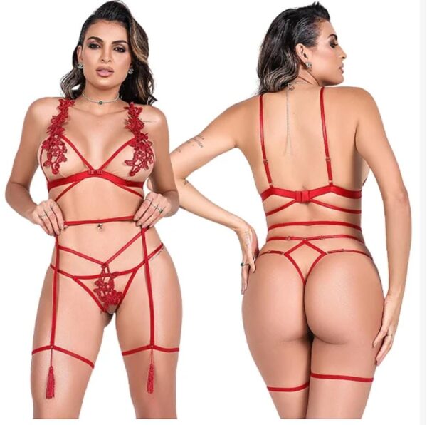 Conjunto ilusion secreta con amor rojo tamaño m
