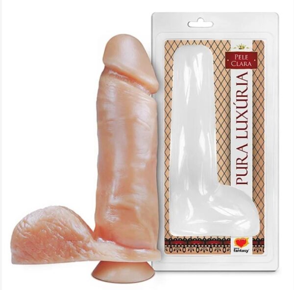 Dildo realistico con testi y sopapa 20,5x4,7cm
