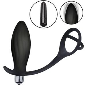 Prostatico de silicona con doble anillo a pilas