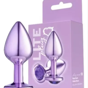 plug morado M con piedra morada