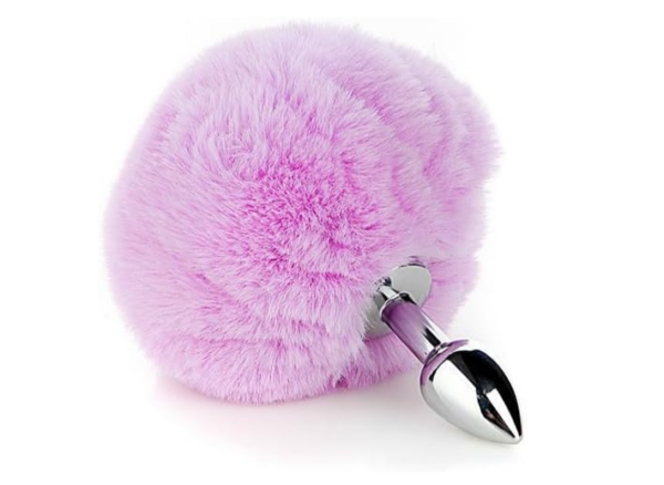 Plug cola de conejo de metal Small morado