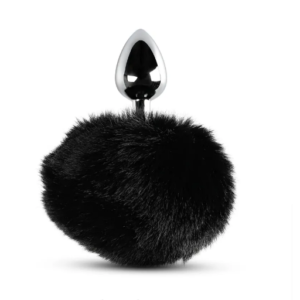 Plug cola de conejo de metal Small negro