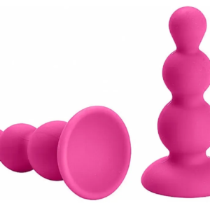 Plug anal escalonado silicona small rosa